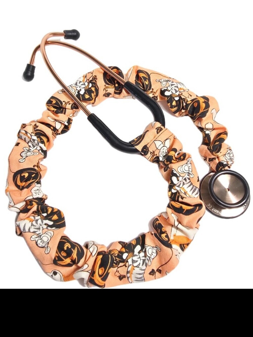 Disney Winnie the Pooh Orange Fall Pumpkin Stethoscope Sleeve  Cotton Cover